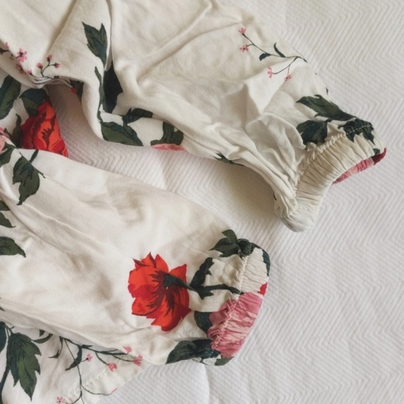 old navy rose floral flowy blouse rayon viscose 2T toddler girls - Picture 3 of 7